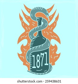 alcohol emblem on a light background. vector format.