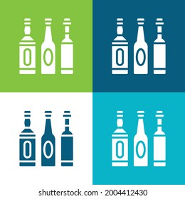 Alcohol Flat four color minimal icon set