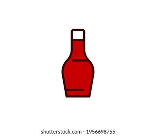 Alcohol flat icon. Single high quality outline symbol for web design or mobile app.  Holidays thin line signs for design logo, visit card, etc. Outline pictogram EPS10