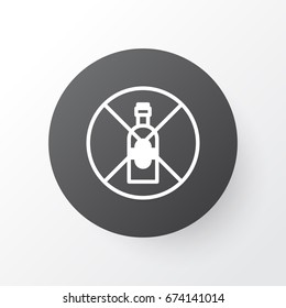 Alcohol Forbid Icon Symbol. Premium Quality Isolated No Drinking Element In Trendy Style.