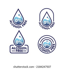 ALCOHOL FREE 0 PERCENT LABEL STICKER