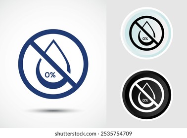 Alcohol free icon design illustration, No alcohol sign