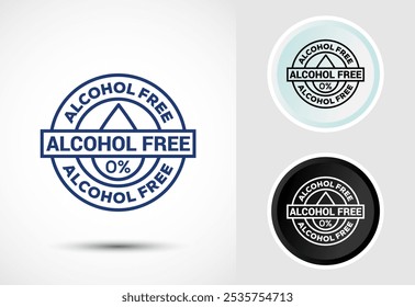 Alcohol free icon design illustration, No alcohol sign