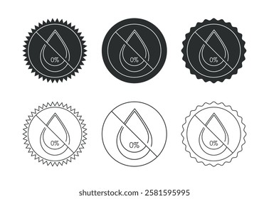 Alcohol Free Icon Design Illustration, No Alcohol Sign Symbol