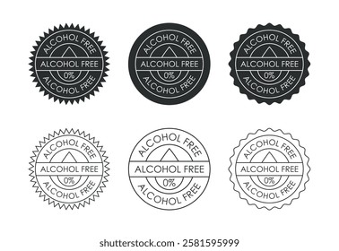 Alcohol Free Icon Design Illustration, No Alcohol Sign Symbol