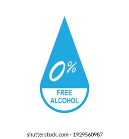 Alcohol Free Icon Design Isolated On White Background 