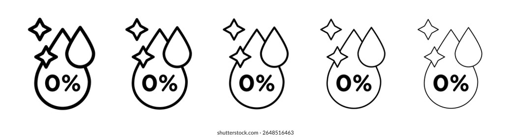 Alcohol free icon filled flat sign concept for web design.