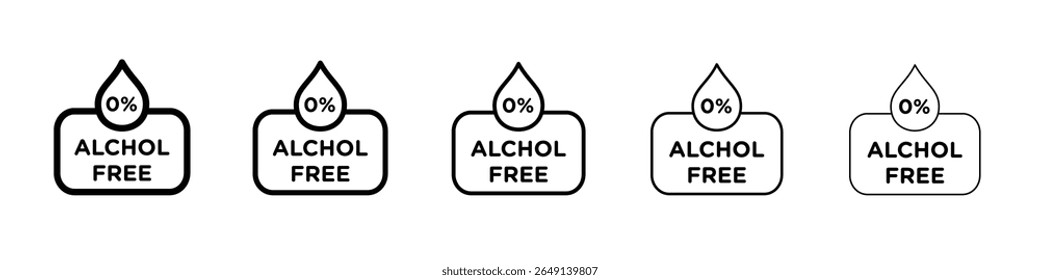Alcohol free icon simple illustration logo art