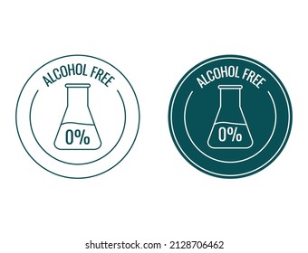 Alcohol Free Icon Vector Illustration 