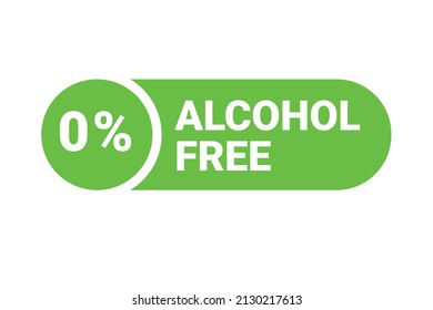 Icono de etiqueta libre de alcohol. Ningún símbolo de farmacia con icono alcohólico. Ilustración del vector