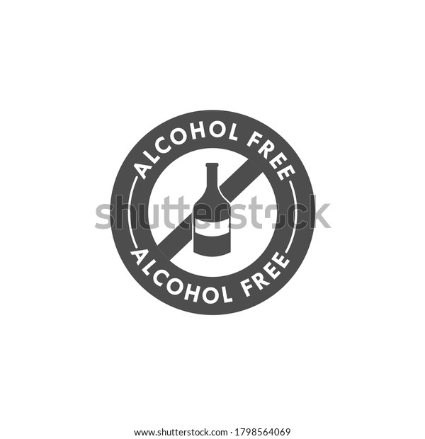 Alcohol Free Logo Design Template Illustration Stock Vector (Royalty ...