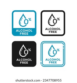 Alcohol free logo vector design. Suitable for business, health and product label