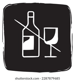 Alcohol free vector editable icon.