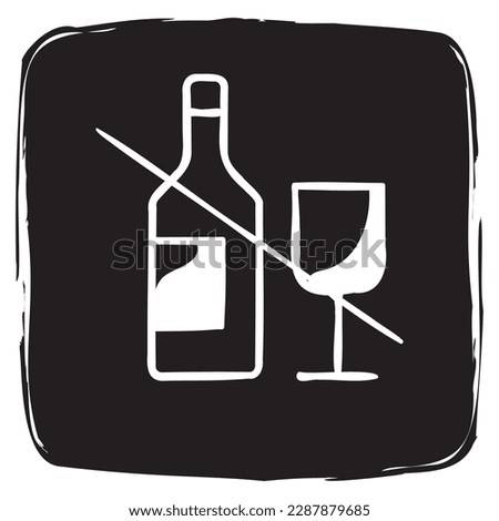 Alcohol free vector editable icon.