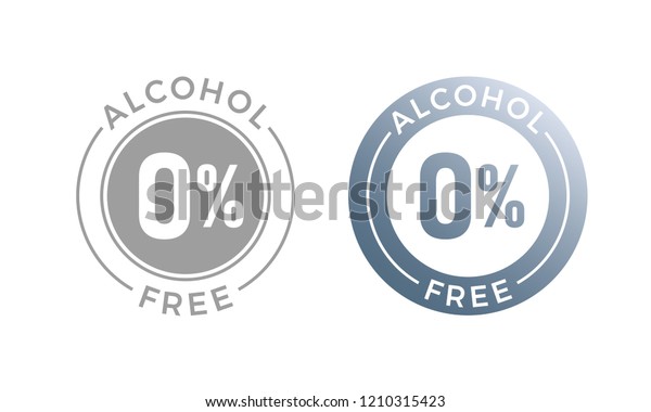 Alcohol free vector icon for cosmetic product or\
medical alcohol free\
symbol