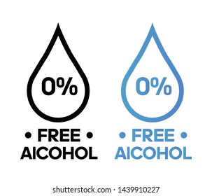 Alcohol Free Vector Icon Illustration