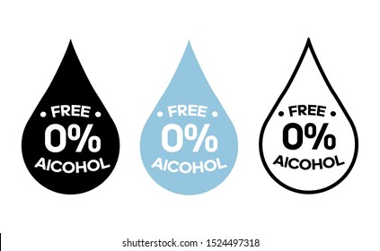 Alcohol Free Vector Icon Illustration