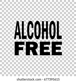 Alcohol free.   Vector icon illustration.