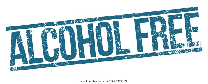 Alcohol Free. Vector Rubber Stamp.