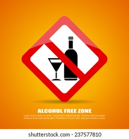 Alcohol Free Zone Sign