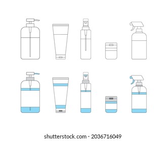 alcohol gel in 5 bottle