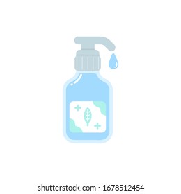 Alcohol gel bottle for washing hands,Icon,Vector and Illustration.