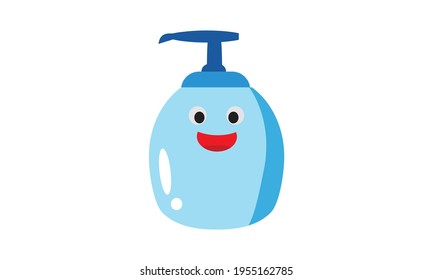 The alcohol gel is in a cute bottle.