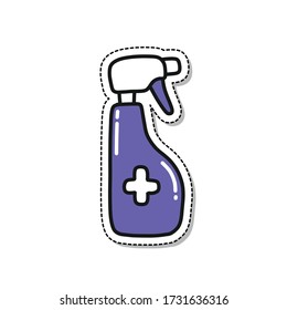 alcohol gel, hand sanitizer icon, vector illustration