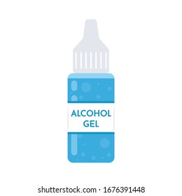 Alcohol gel. Hand wash gel vector. Hand wash gel symbol.