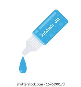 Alcohol gel. Hand wash gel vector. Hand wash gel symbol.