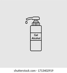 Alcohol Gel. Hand wash gel vector. Hand wash gel symbol illustration.
