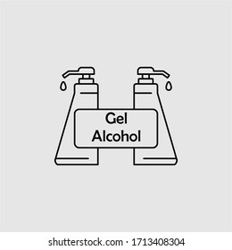 Alcohol gel. Hand wash gel vector. Hand wash gel symbol design.