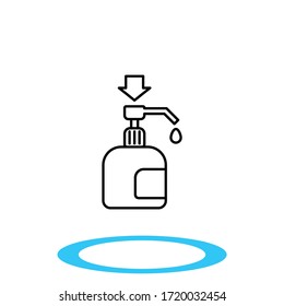 Alcohol gel. Hand wash gel vector. Hand wash gel symbol design.