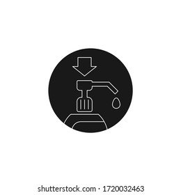 Alcohol gel. Hand wash gel vector. Hand wash gel symbol design.