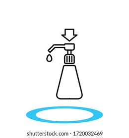 Alcohol gel. Hand wash gel vector. Hand wash gel symbol design.