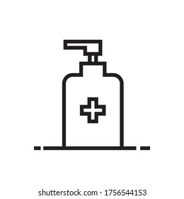 Gel de alcohol. Vector de gel de lavado manual. Gel de lavado manual y vector bacteriano.