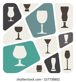 Alcohol glass background