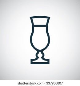 alcohol glass outline, thin, flat, digital icon for web and mobile
