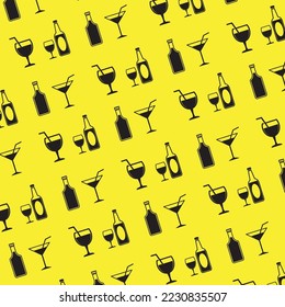 alcohol glass pattern design vector,slanted wallpaper style.