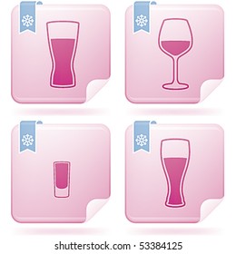 Alcohol glasses (beer, wine, vodka, beer)