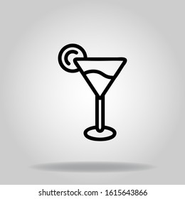 alcohol icon with black line style

