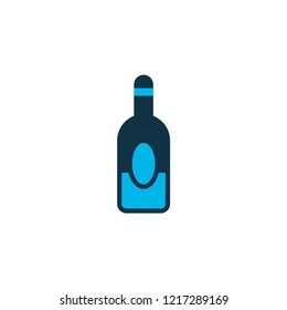 Alcohol icon colored symbol. Premium quality isolated bottle element in trendy style.