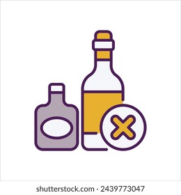 Alkohol-Symbol editierbarer Stock Vektor Stock