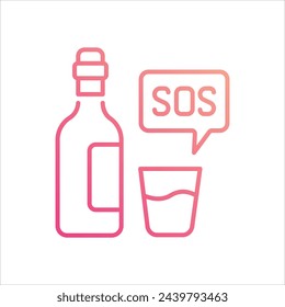 Alcohol icon editable stock vector stock