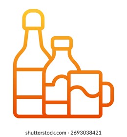 Elemento De Ícone De Álcool Para Design E Vetor