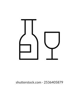 alcohol icon Flat logo isolated symbol