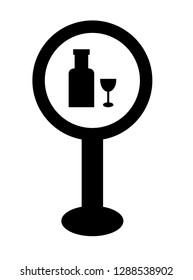 alcohol icon and map pin. logo concept. Designed for your web site design, logo, app, UI