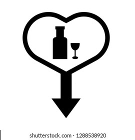 alcohol icon and map pin. logo concept. Designed for your web site design, logo, app, UI