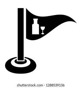 alcohol icon and map pin. logo concept. Designed for your web site design, logo, app, UI