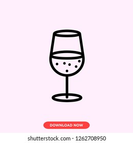 Alcohol icon modern vector style